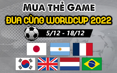 Mua Thẻ Game - Đua Cùng WorldCup 2022