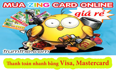 Mua Zing Card bằng thẻ Visa nhanh chóng nhất hiện nay