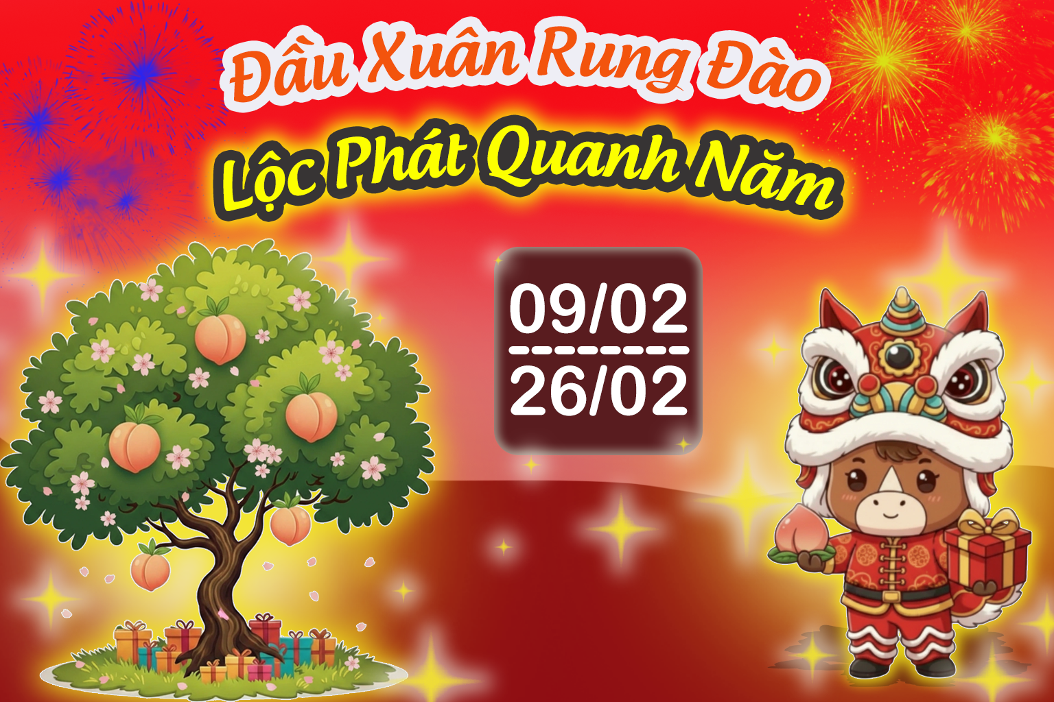 Đầu Xuân Rung Đào – Lộc Phát Quanh Năm